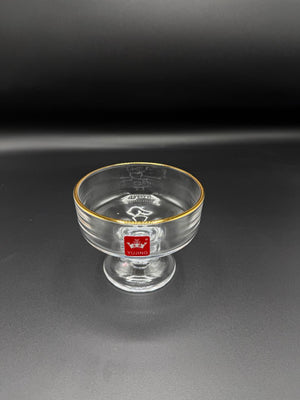 Gold Rim Footed Dessert Bowl Set – 6 Piece Glass Cups (72-8)