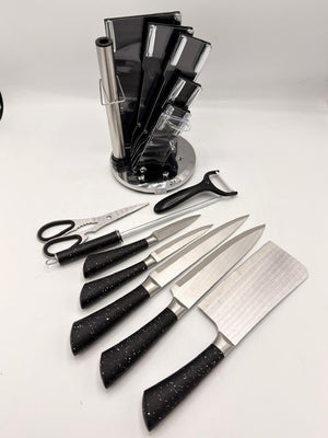 Rotating Stand Kitchen Knife Set (8-Piece)