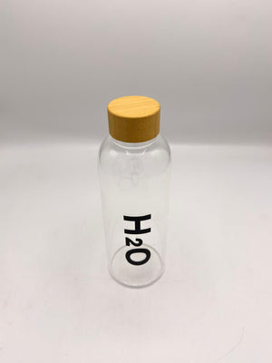 H2O Bamboo Cap Glass Bottle