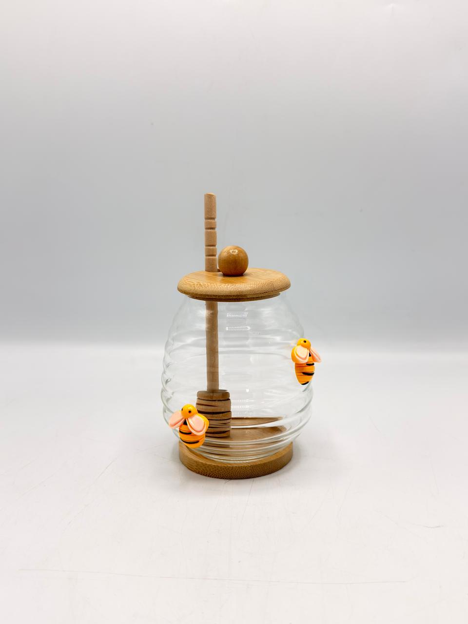 Beehive Glass Honey Jar with Dipper