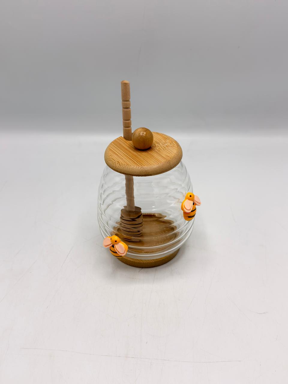 Beehive Glass Honey Jar with Dipper