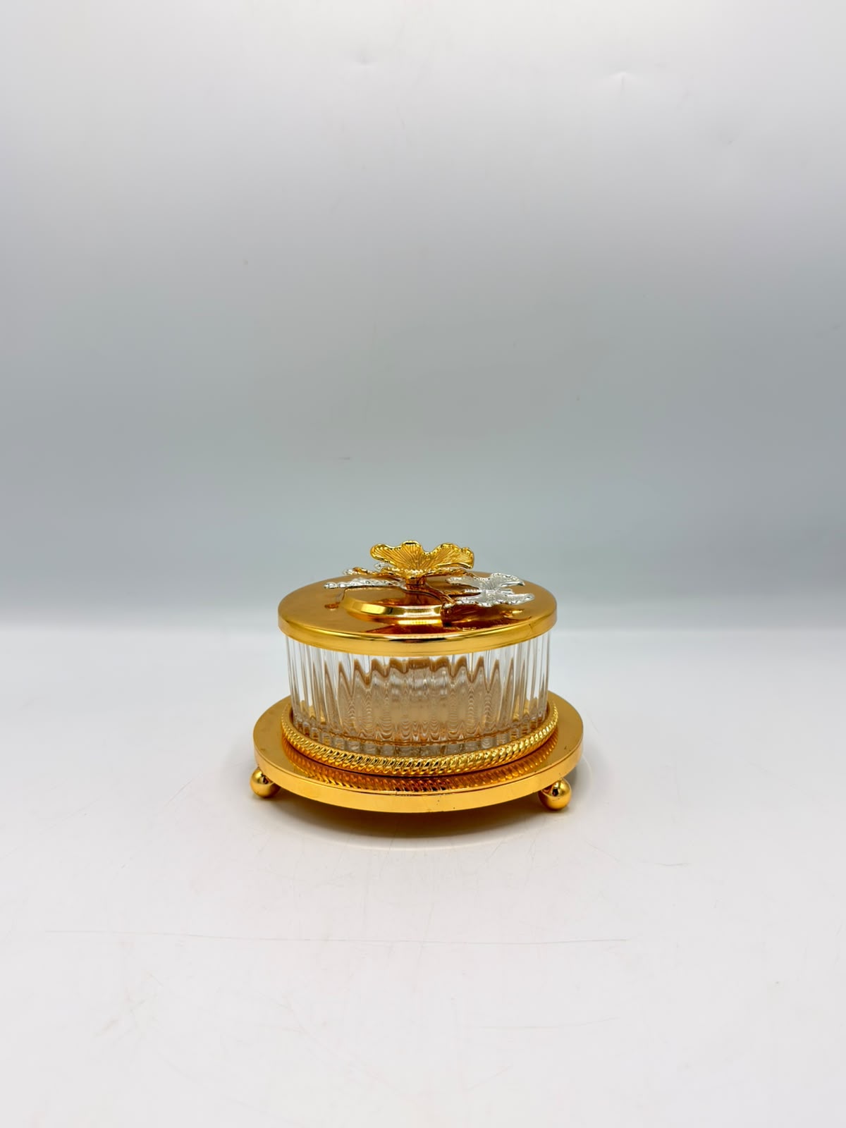 Ginkgo Butterfly Gold Trinket Box