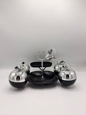 Gold Ginkgo Snack Bowl Server Set
