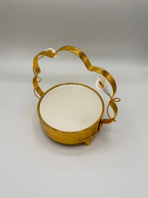 Calla Lily Gold Handle Tray