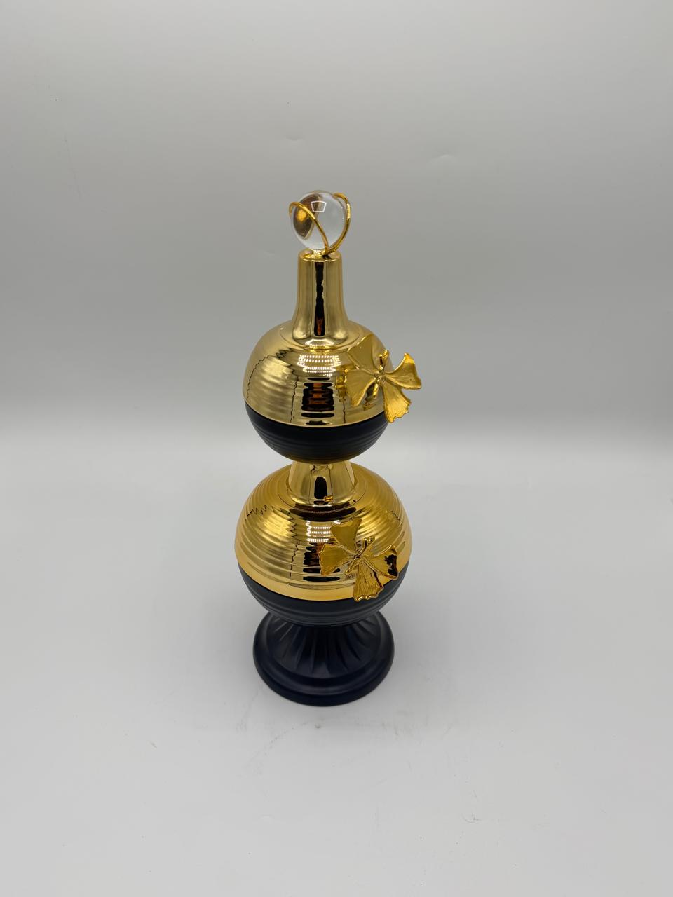 Gold Ginkgo Stacked Sphere Decor