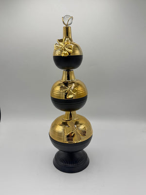 Gold Ginkgo Stacked Sphere Decor