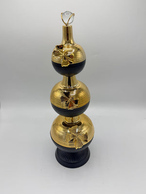 Gold Ginkgo Stacked Sphere Decor