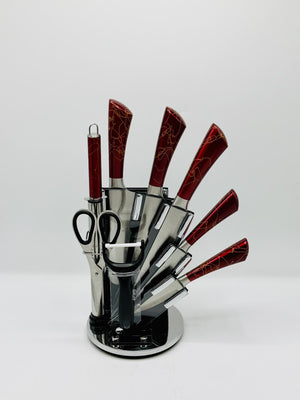 Royal 9-Piece Knife Set with Rotating Stand