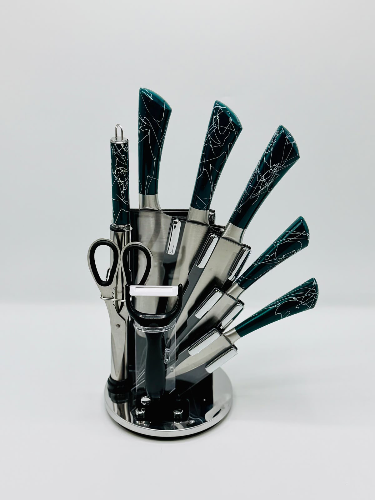 Royal 9-Piece Knife Set with Rotating Stand