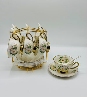 Magnolia Garden 19-Piece Tea Set with Stand