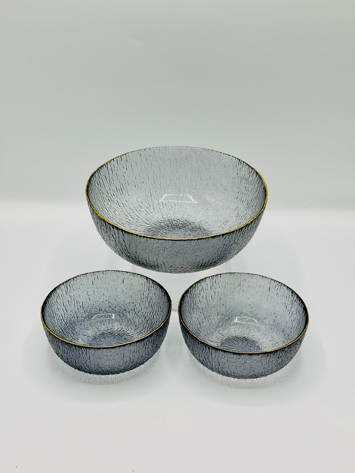Luxe Gold-Rim 7-Piece Glass Bowl Set