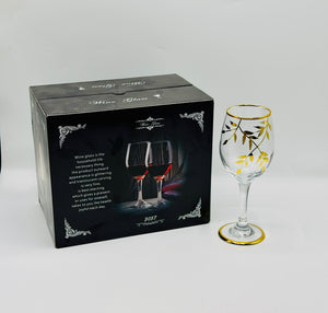 Golden Leaf 12-Piece Wine Glass Set