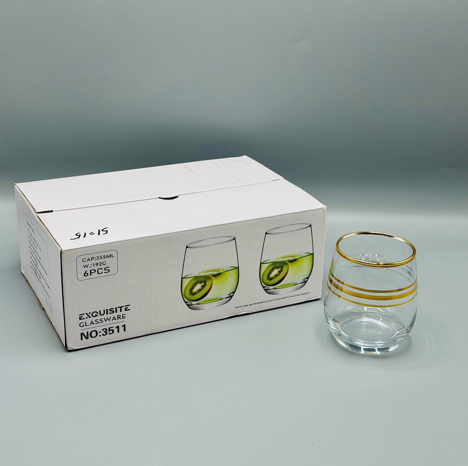 Golden Band 6-Piece Glass Set