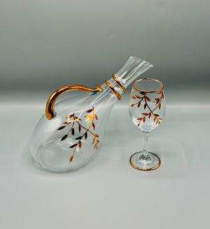 Golden Vine 7-Piece Decanter Set