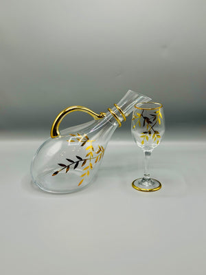 Golden Vine 7-Piece Decanter Set