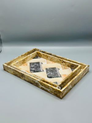 Marble Luxe Serving Tray Set