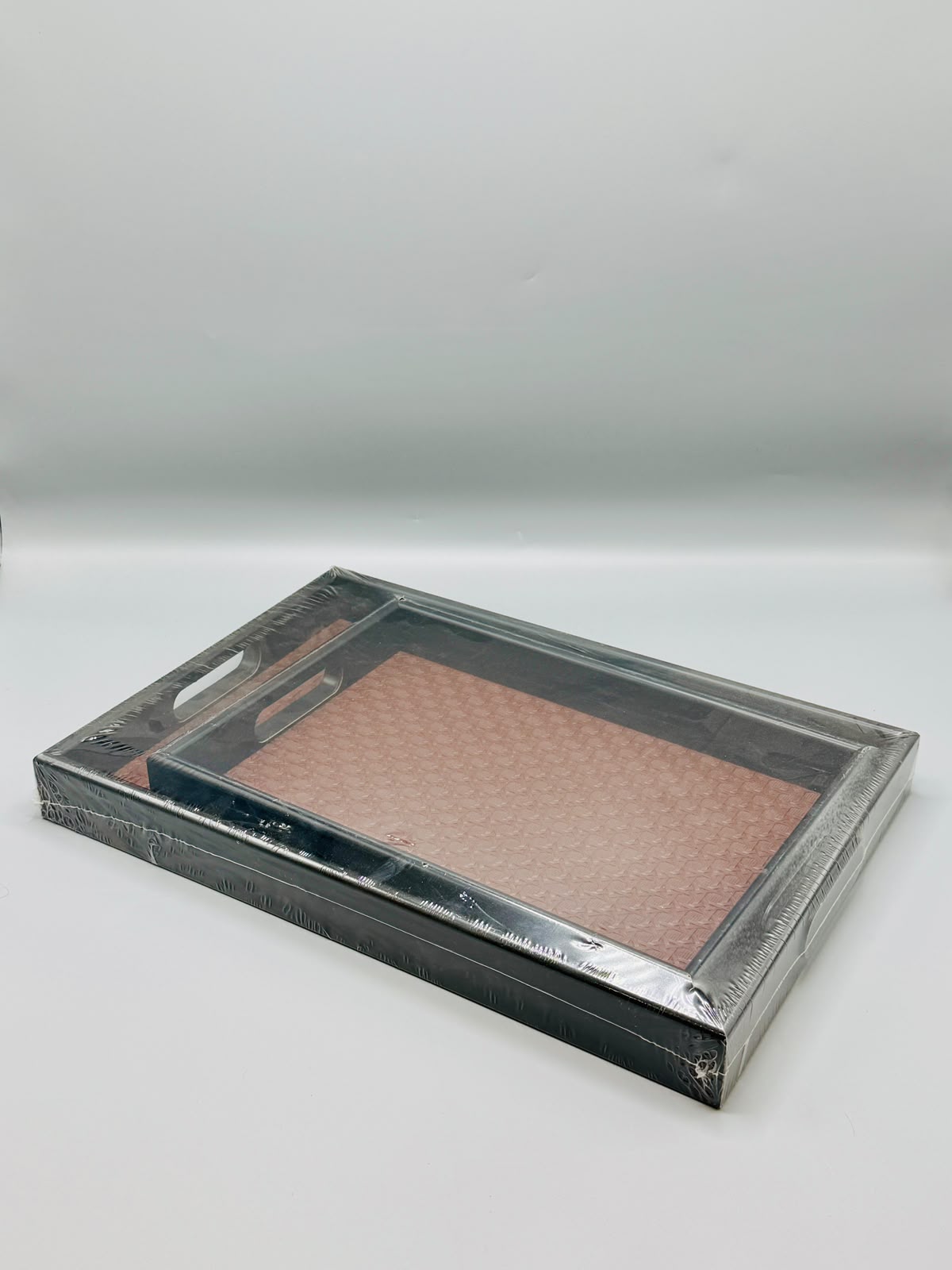 Onyx Weave Serving Tray Set