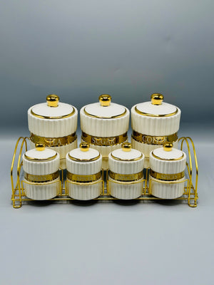 Ivory Gold 7-Piece Jar Set