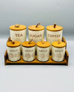 Golden Leaf 7-Piece Canister Set