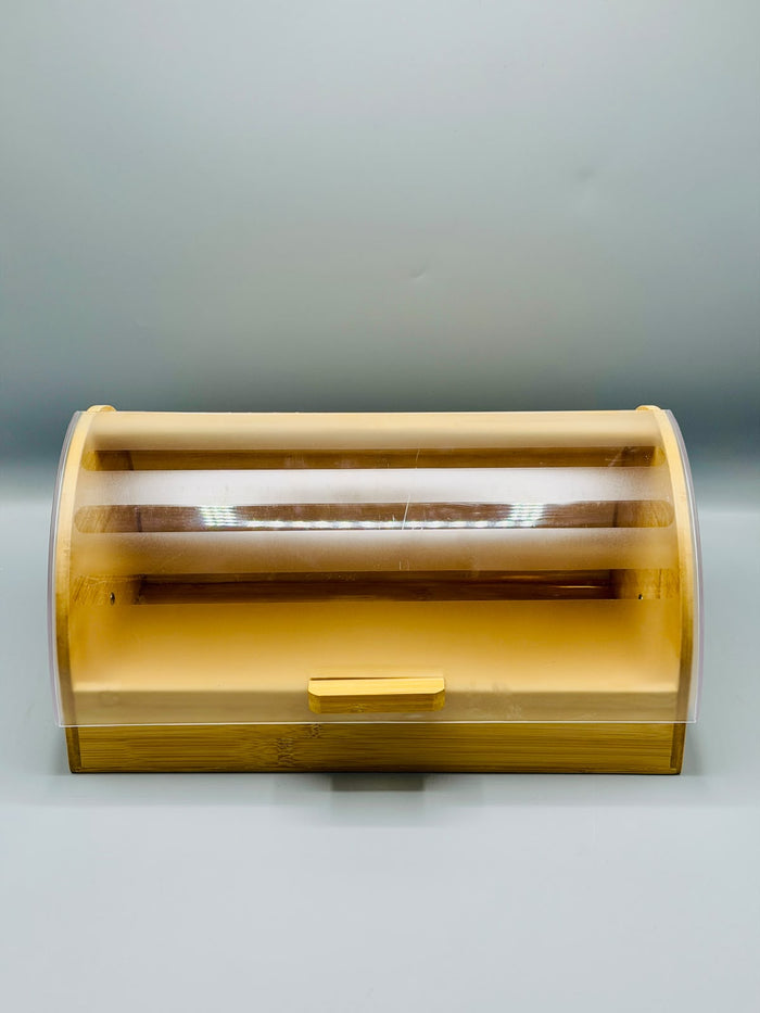 Bamboo roll top bread box