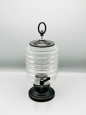 Ribbed Glass Drink Dispenser
