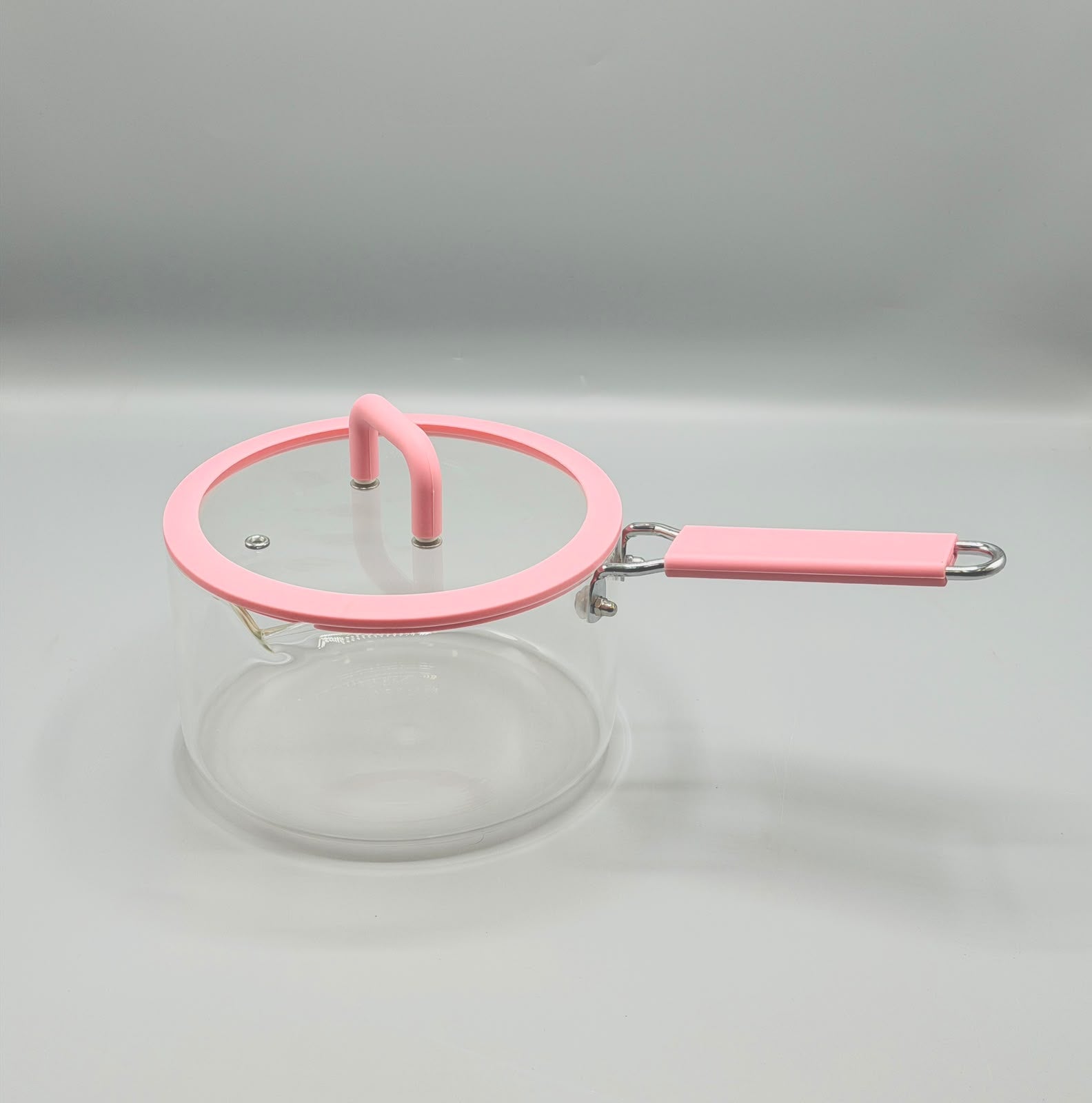 Pink Glass Saucepan