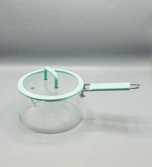 Mint Glass Saucepan