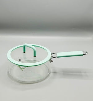 Mint Glass Saucepan