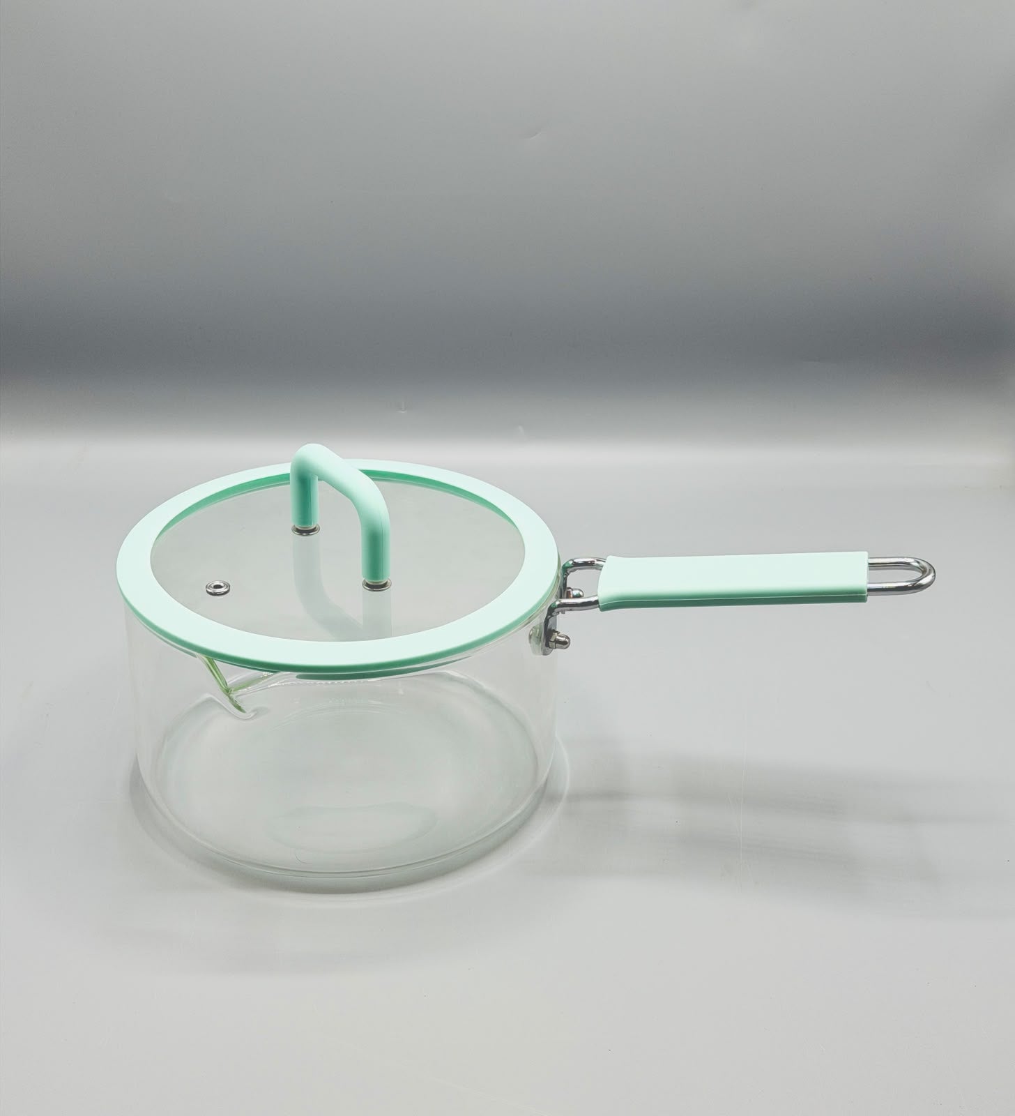 Mint Glass Saucepan