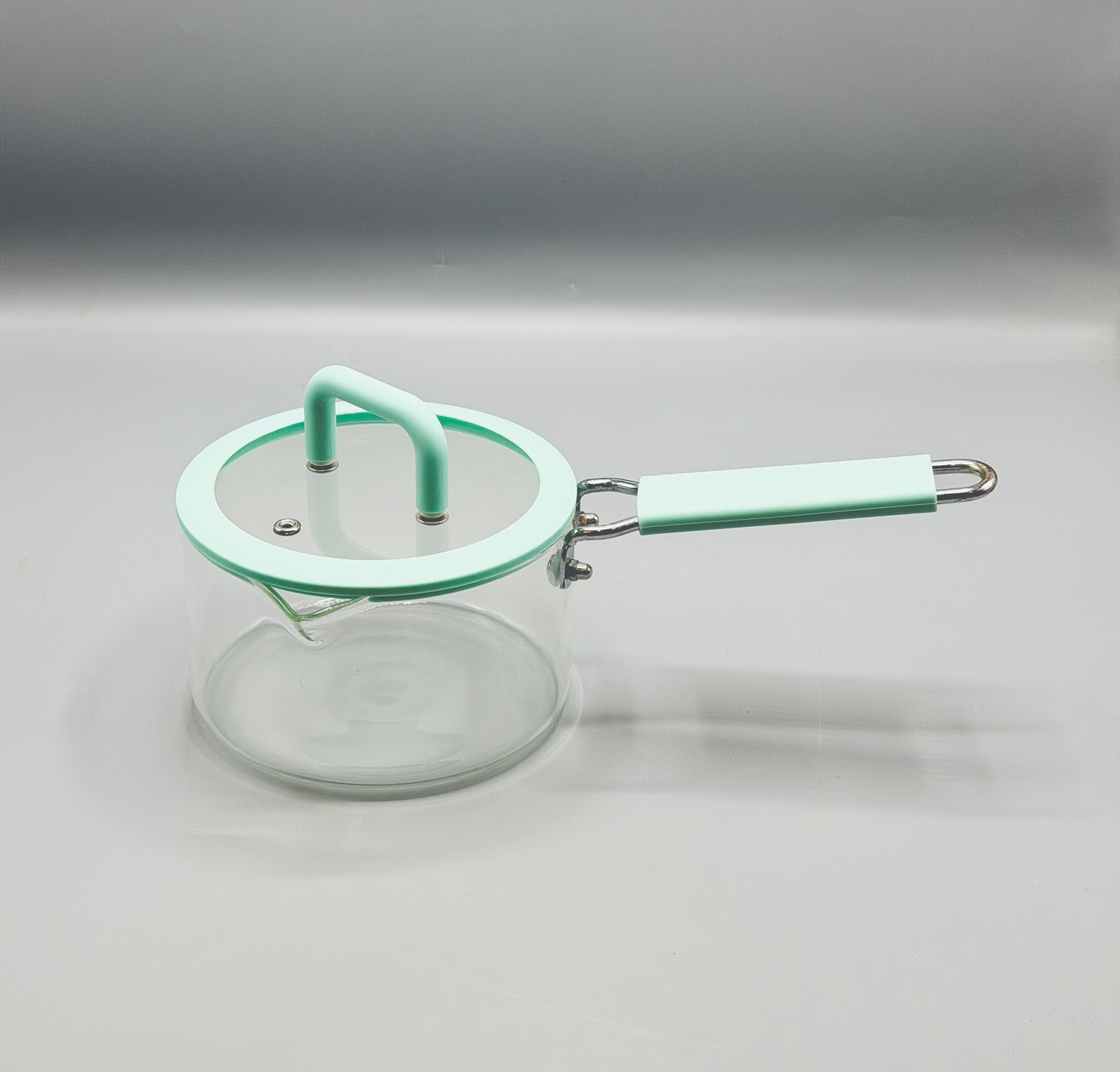 Mint Glass Saucepan