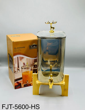 Golden deer glass dispenser 5600ml grey