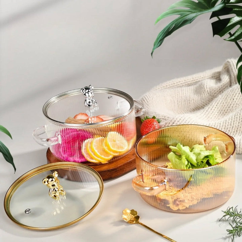 Borosilicate Glass Saucepan with Lid 2L