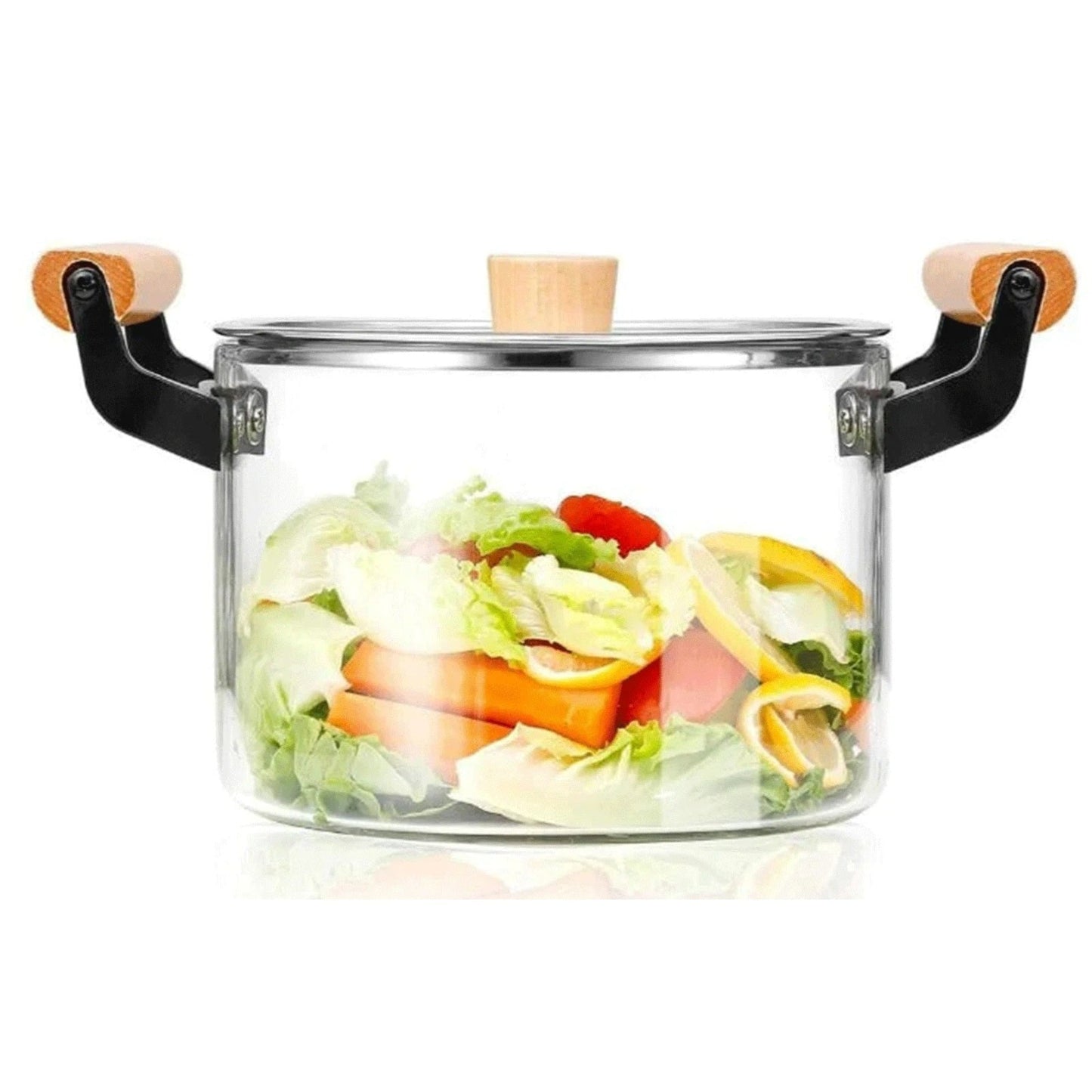 Fabulous GlassPot with Wooden Handles 3.5L