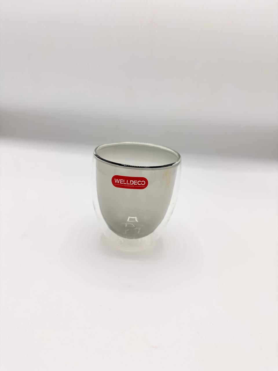 Double Wall Glass Cups (78-26) – Handleless Insulated Colored Mugs