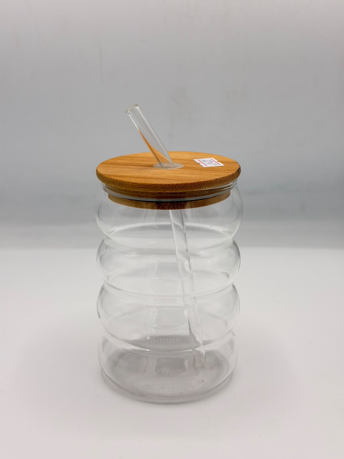 Glass Sipper With Bamboo Lid