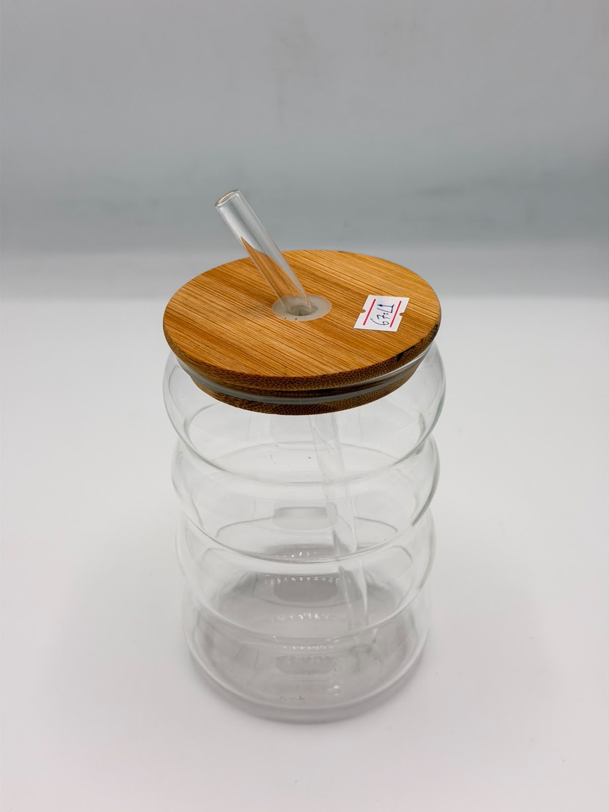 Glass Sipper With Bamboo Lid