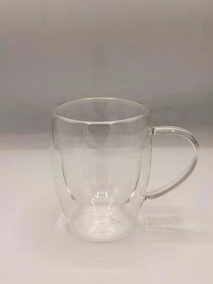 Double Wall Glass Mug 350ML – Heat Resistant Tea & Coffee Cup