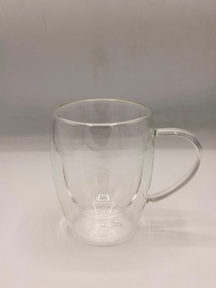 Double Wall Glass Mug 350ML – Heat Resistant Tea & Coffee Cup