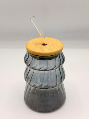 Glass Sipper 450ML – Premium Drinking Glass with Lid & Straw