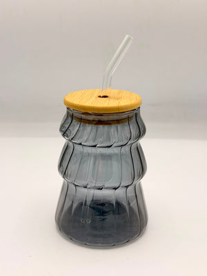 Glass Sipper 450ML – Premium Drinking Glass with Lid & Straw