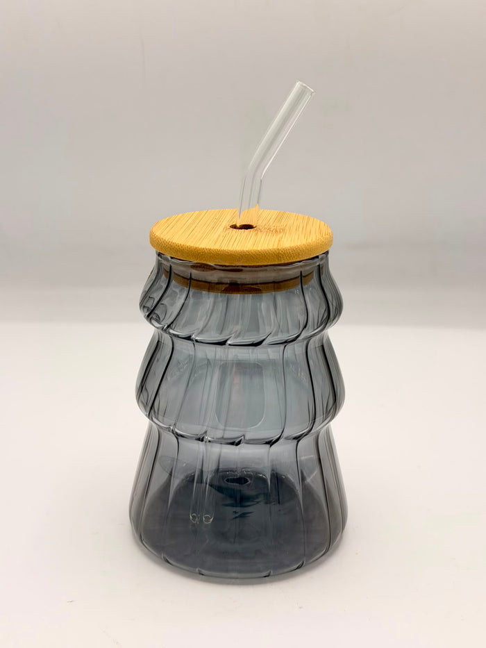 Glass Sipper 450ML – Premium Drinking Glass with Lid & Straw