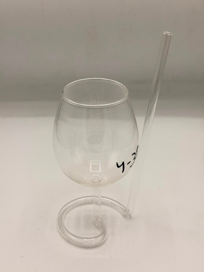 Spiral Straw Wine Glass