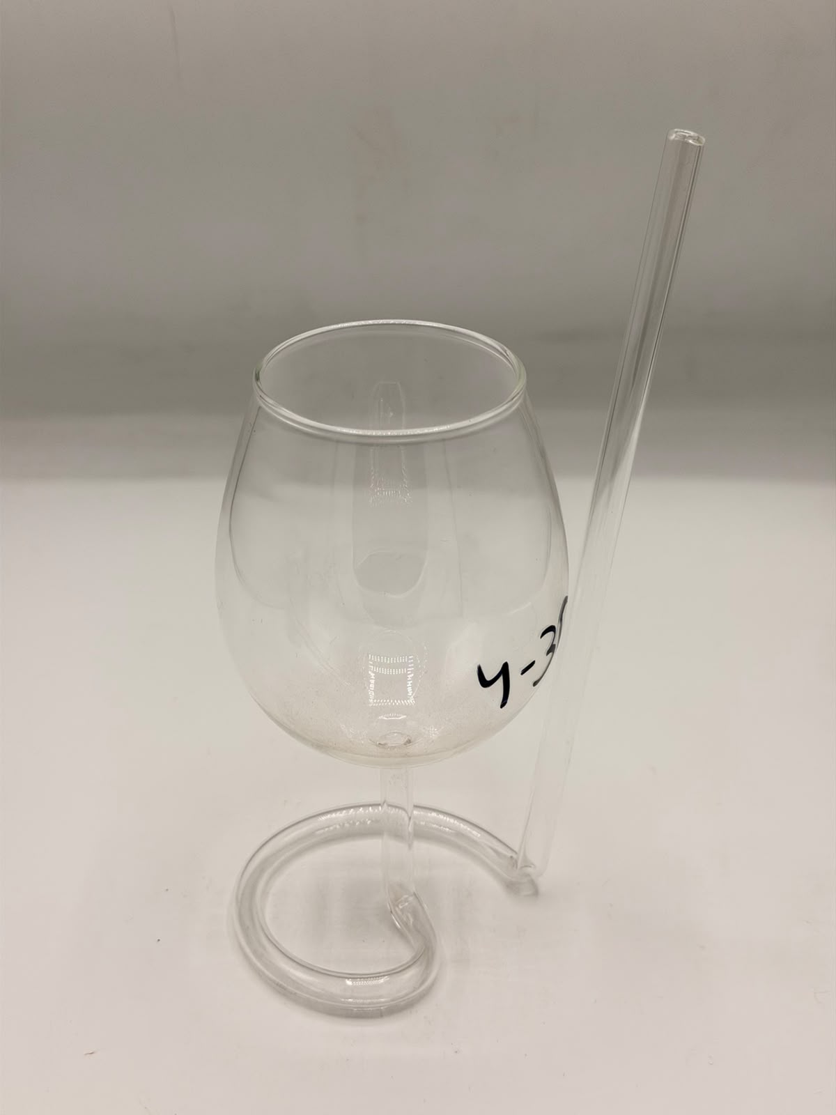 Spiral Straw Wine Glass