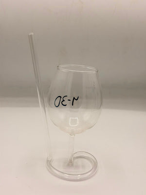 Spiral Straw Wine Glass
