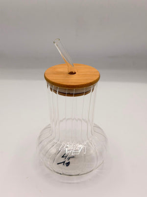 450ML Drinking Glass Sipper – Modern Reusable SIPPER with Straw & Lid