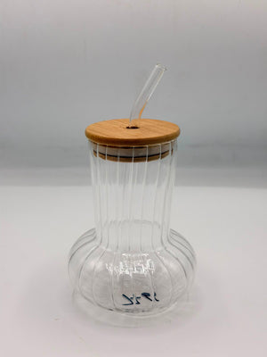 450ML Drinking Glass Sipper – Modern Reusable SIPPER with Straw & Lid