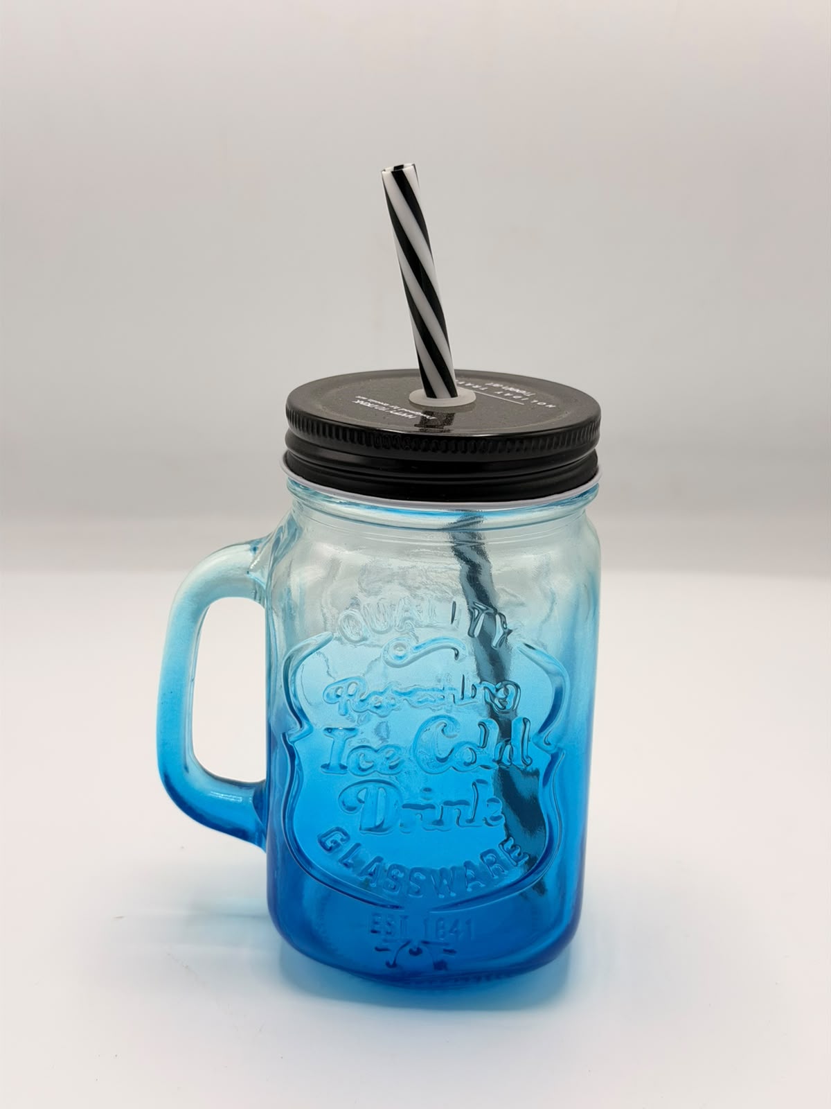 Classic clear glass water bottle