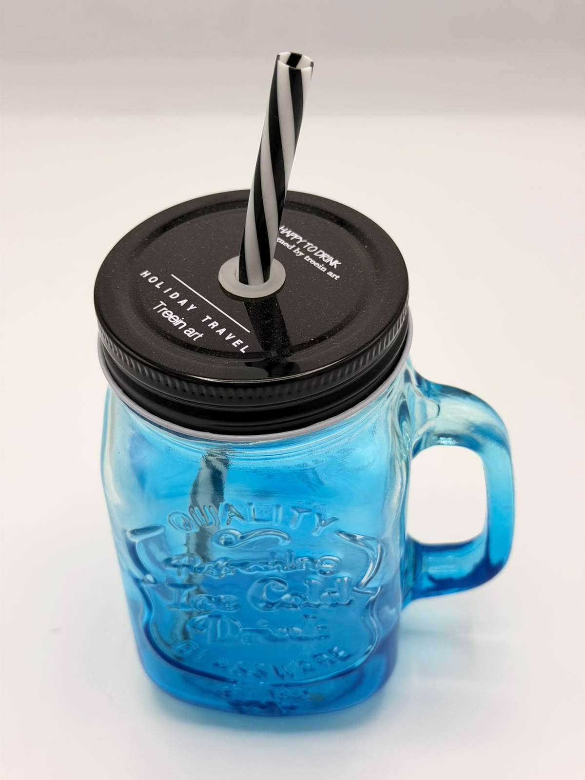 Classic clear glass water bottle
