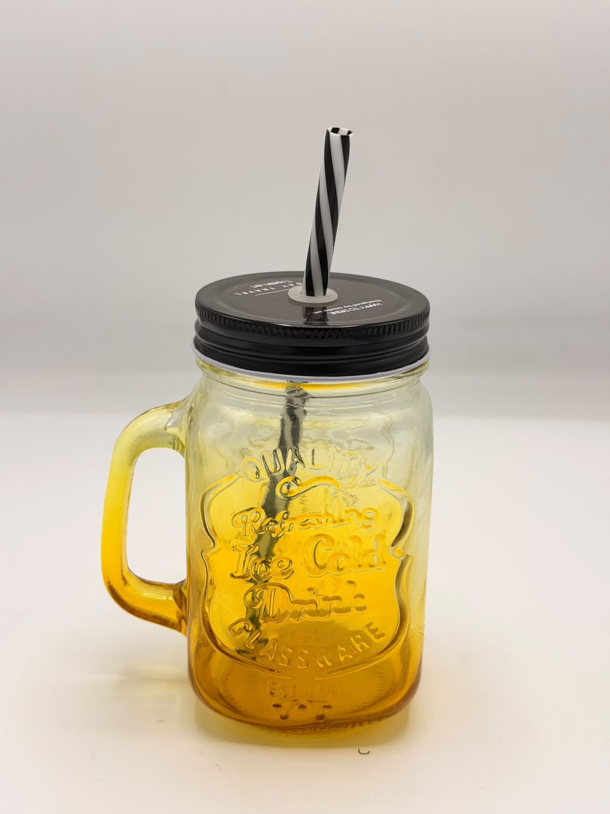 Classic clear glass water bottle