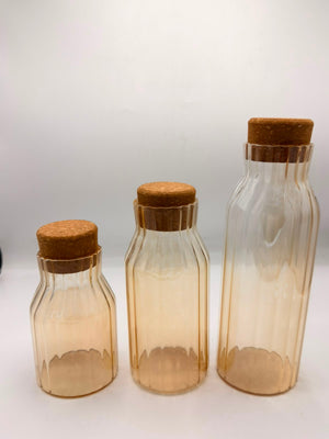 Cork Glass Jar Set
